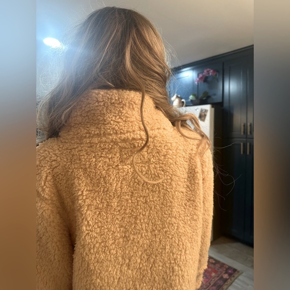 CHAMPION fuzzy fluffy fleece coat sz S - Picture 5 of 7